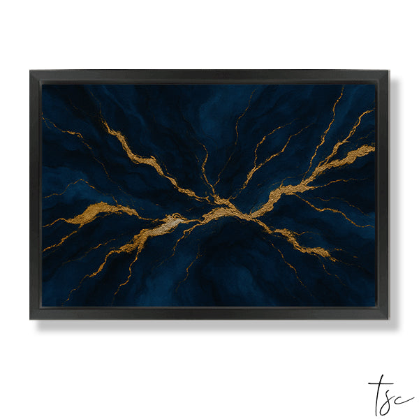 Deep Blue Drift Framed
