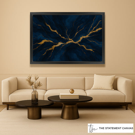 Deep Blue Drift On Wall Light