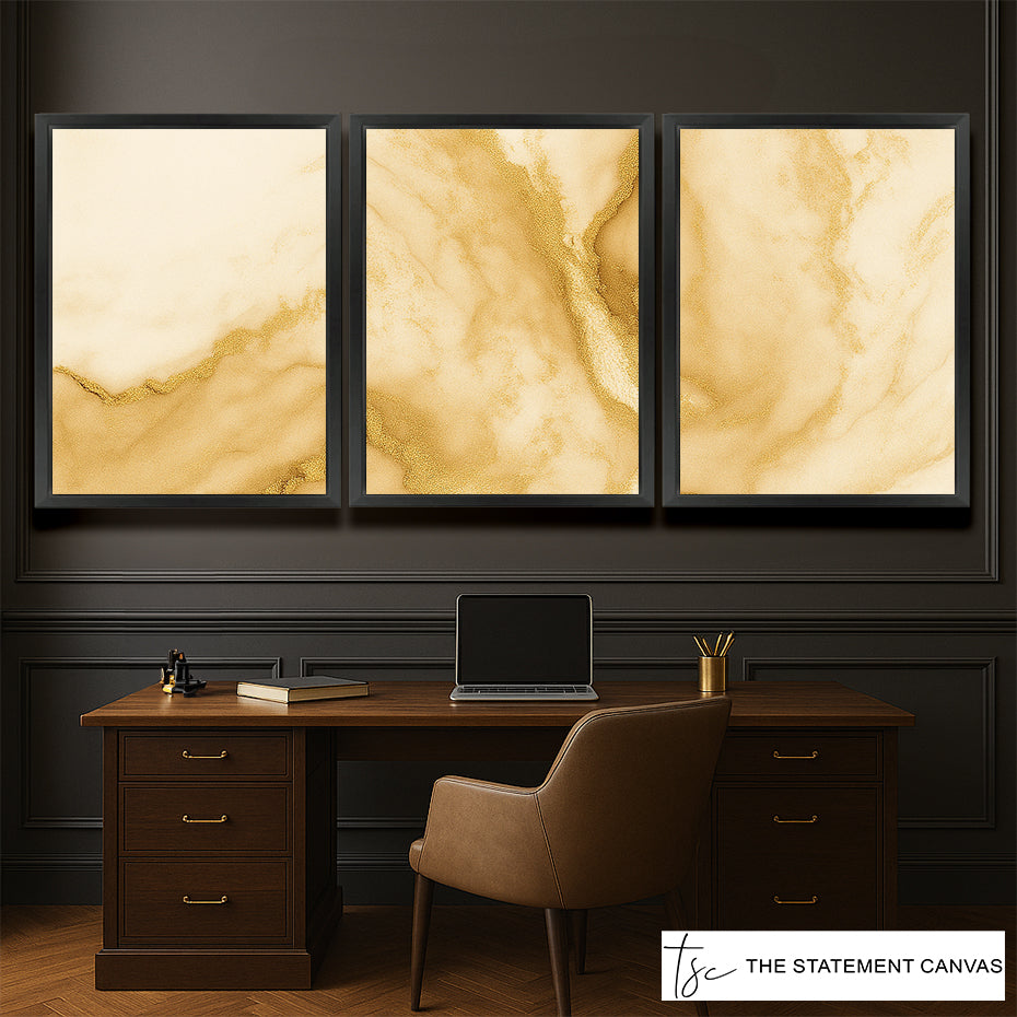 Golden Reverie Set On Wall