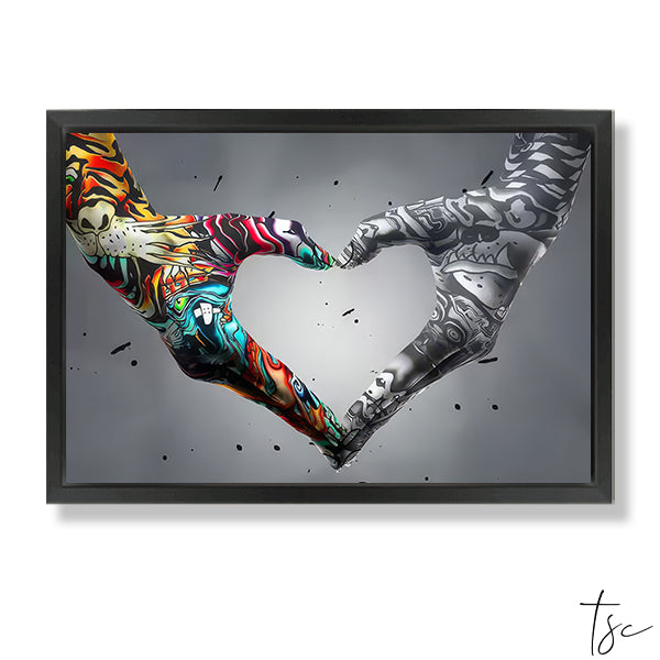 Inkbound Hearts Framed