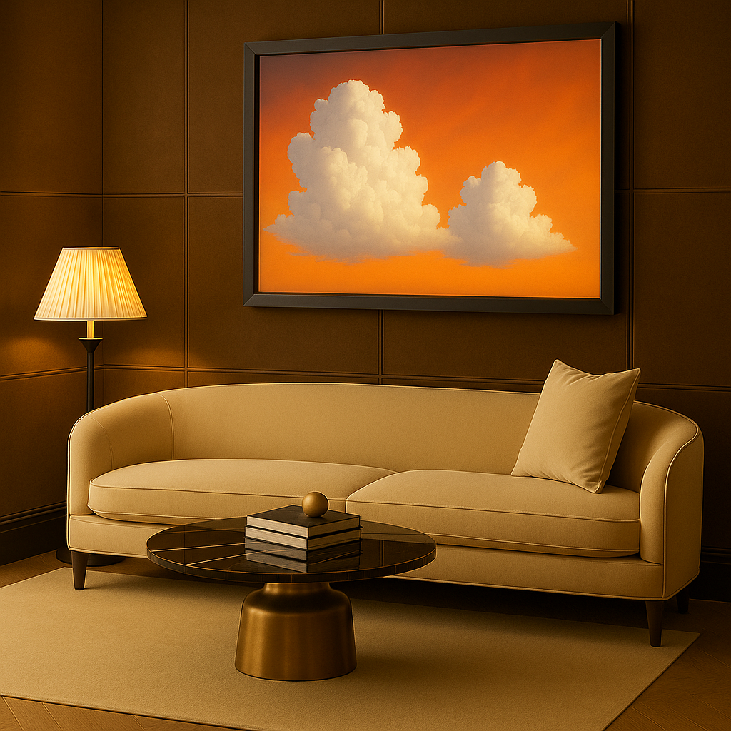 Pillars Of Firelight On Wall Side