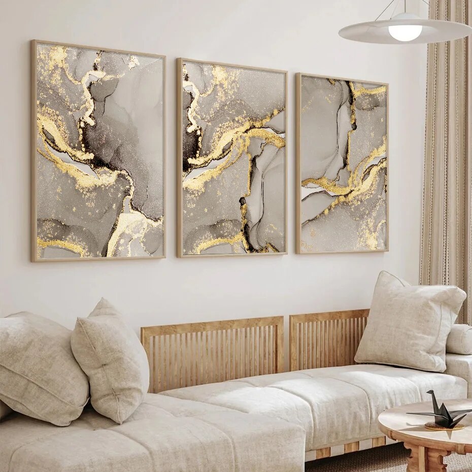 Gold Marble Wall Art