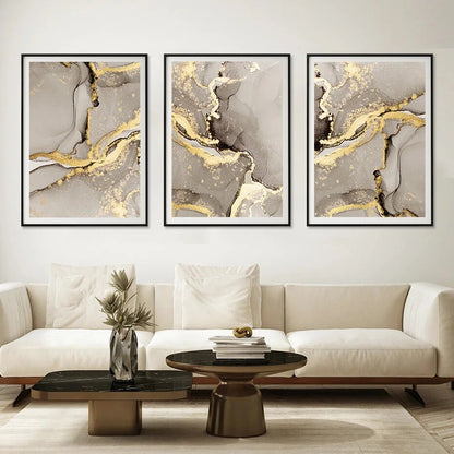 Gold Marble Wall Art 2