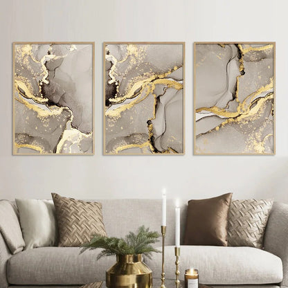 Gold Marble Wall Art 4