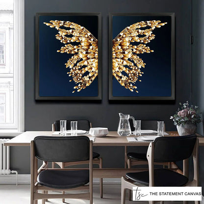 Golden Butterfly All Framed