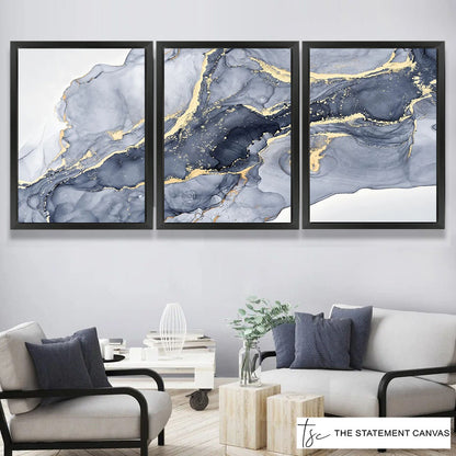 Stormy Waves Black Frame