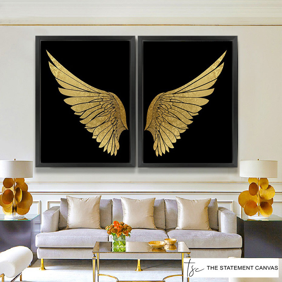 Whispering Wings Set Black Frame